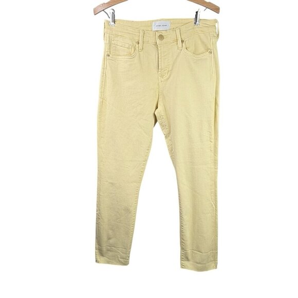 Dear John Blaire Straight Yellow Sunlight Jeans Raw Hem Women’s 28 SUMMER - Picture 1 of 7